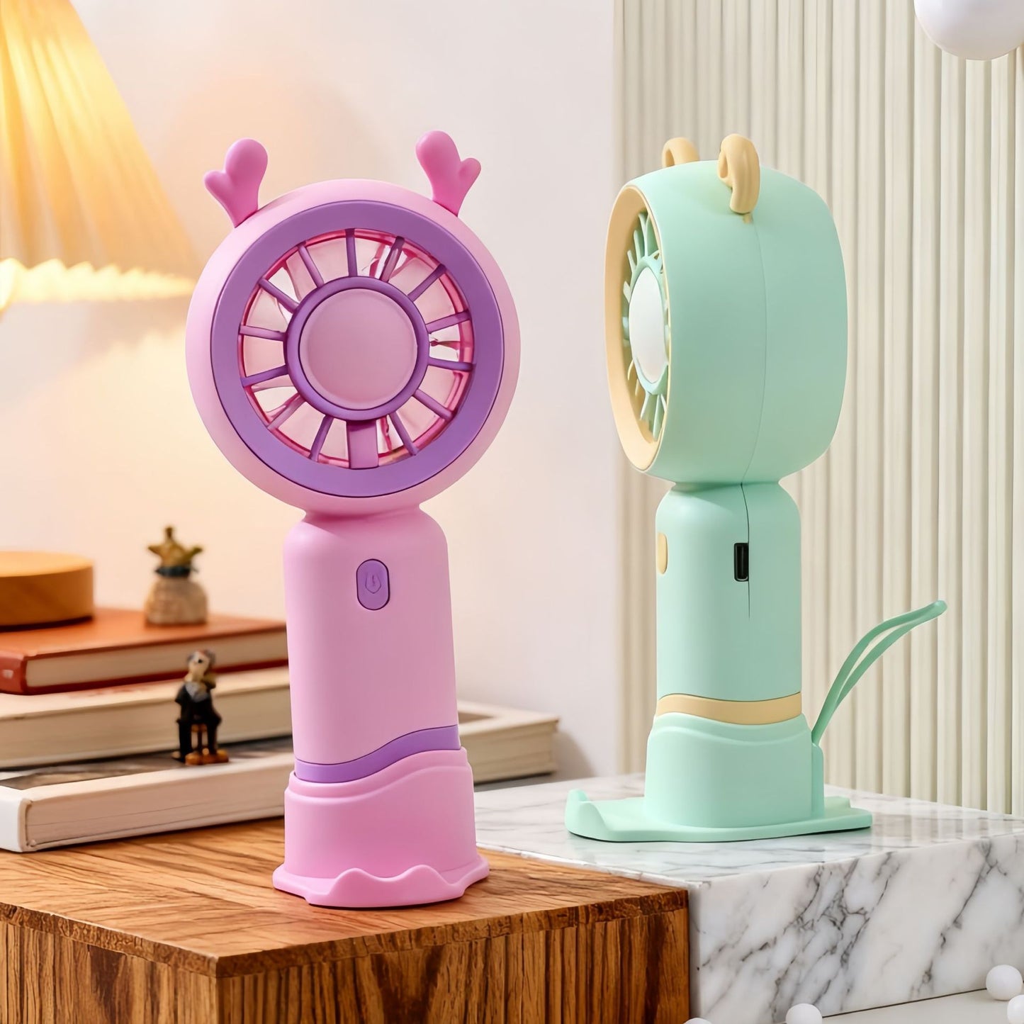 Damen tragbarer USB-Ventilator mit flexibler Halterung Karnz