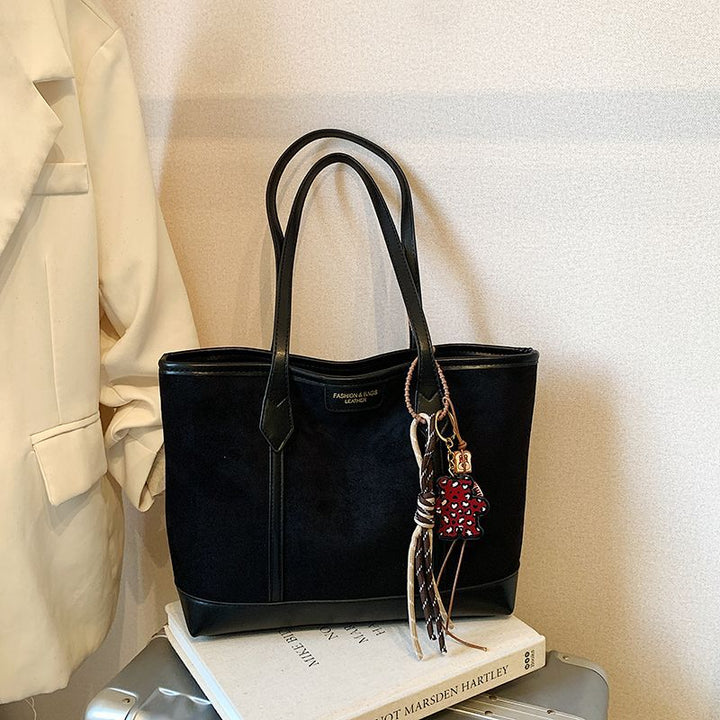 Geräumige Wildleder-Tote-Tasche Karnz