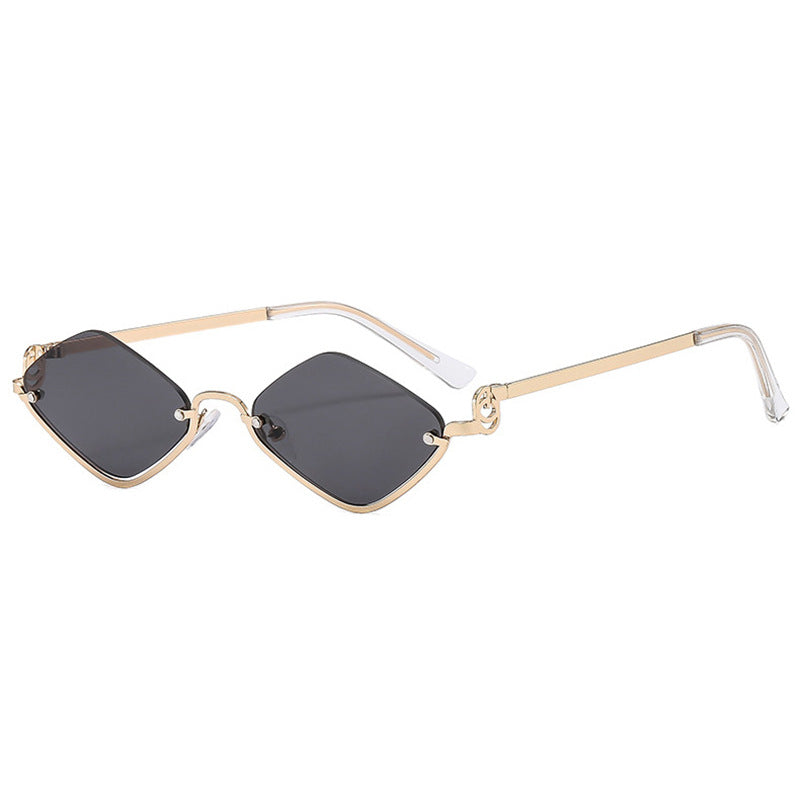 Damen trendy quadratische Sonnenbrille mit filigranem Metallrahmen Karnz