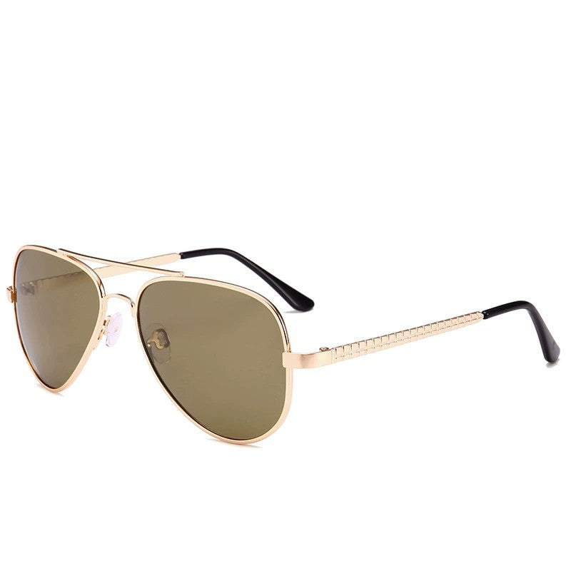 Herren Piloten Sonnenbrille mit UV-Schutz und trendigem Metallscharnier Karnz