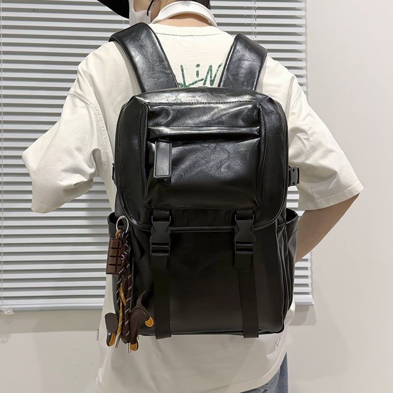 Strukturierter Leder-Rucksack Karnz