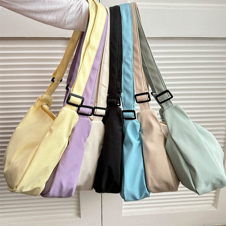 Lässige Stoff Schultertasche