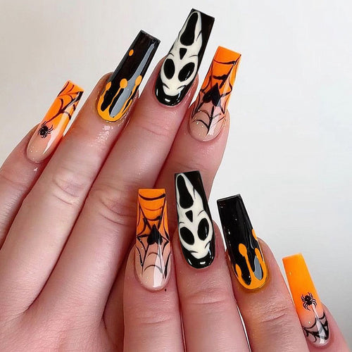 Halloween-Themen Künstlerische Press-On Nägel Karnz