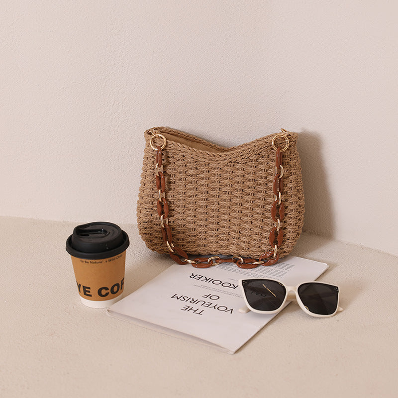 Damen Handtasche mit elegantem Kettenhenkel Karnz