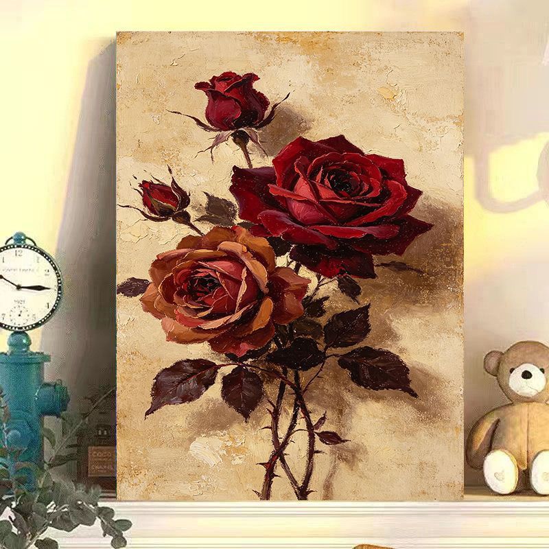 Vintage Floral Leinwandkunst Karnz