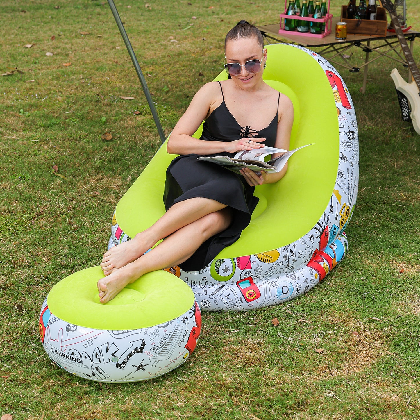Damen Aufblasbares Komfort-Sofa mit ergonomischer Rückenlehne Karnz