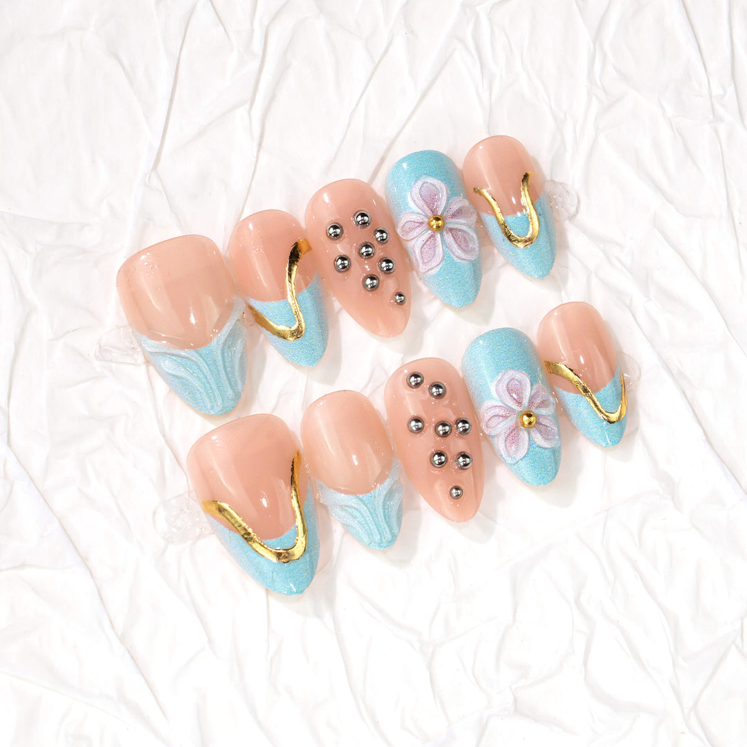 Dekoratives Floral Press-On Nail Art Set Karnz 1790636557