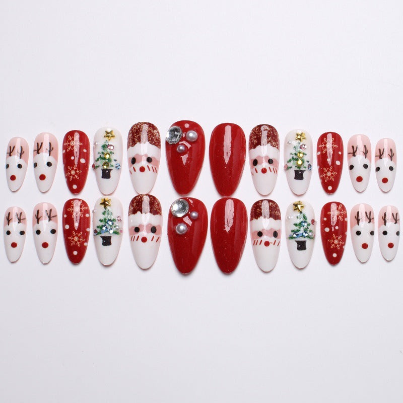Kreative Kunstnägel mit Weihnachtsmotiv Karnz