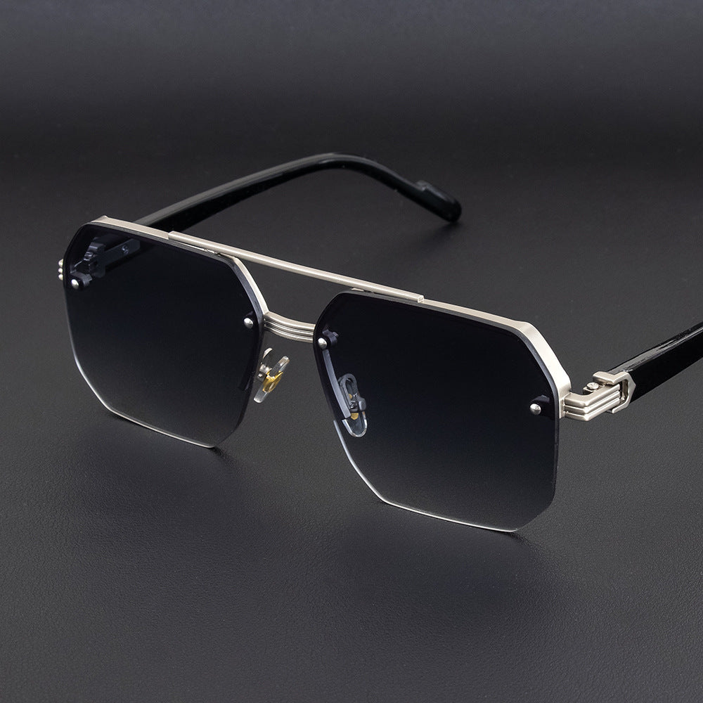Geometrische Metallrahmen-Sonnenbrille Karnz