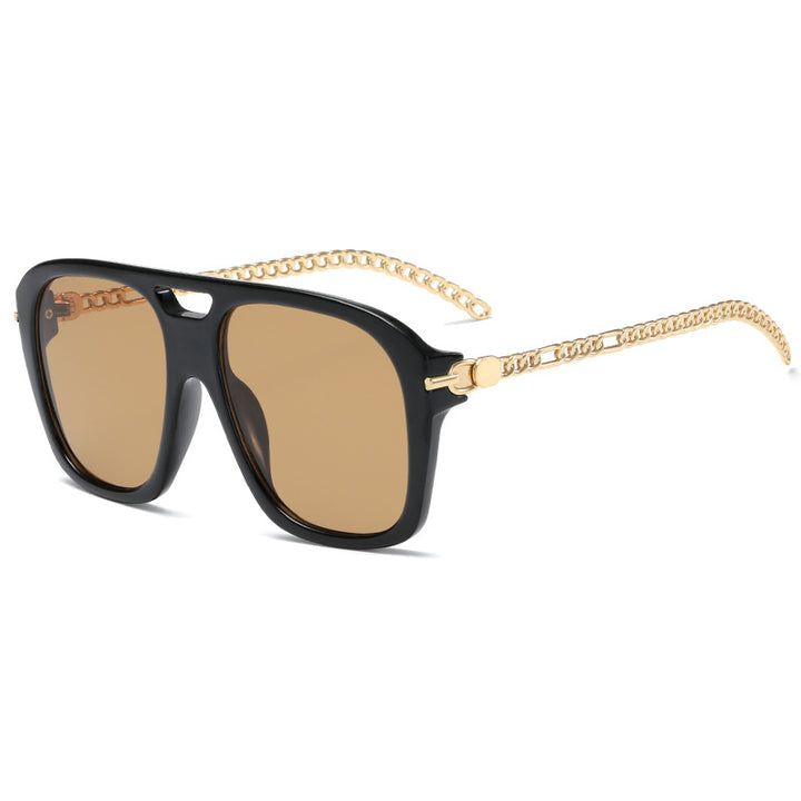 Damen Luxuriöse Sonnenbrille mit einzigartigem Kettenrahmen Karnz