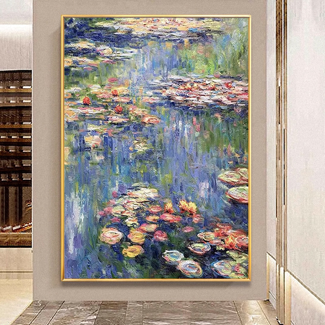 Impressionistische Seerosen Leinwandkunst