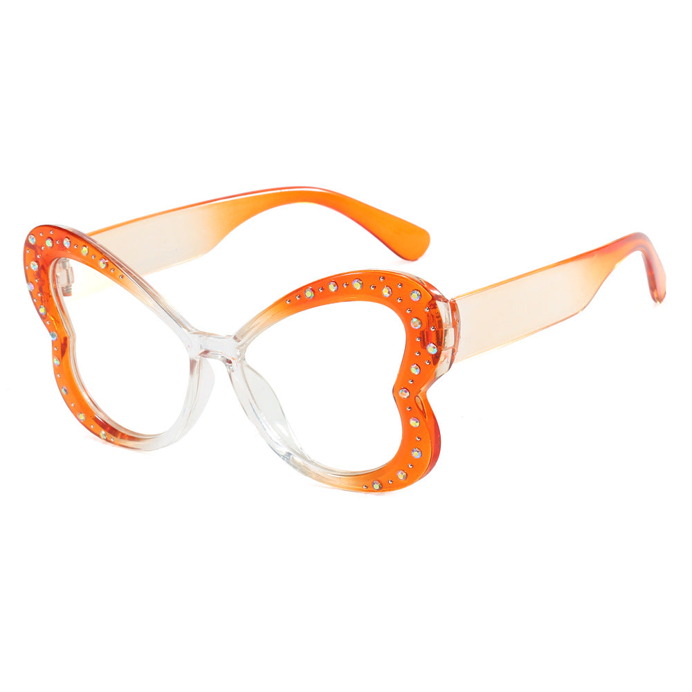 Damen verspielte Herz-Sonnenbrille mit Glitzerakzenten Karnz