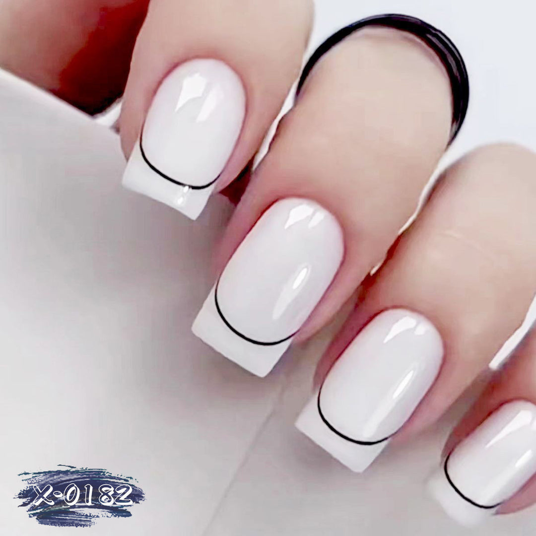 Künstlerisches French Tip Nagelkunst Set