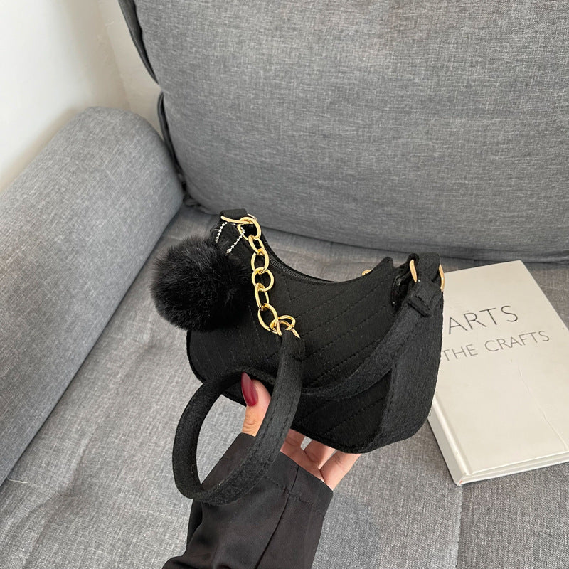 WoStylish Kunstfell Mini Handtasche Karnz