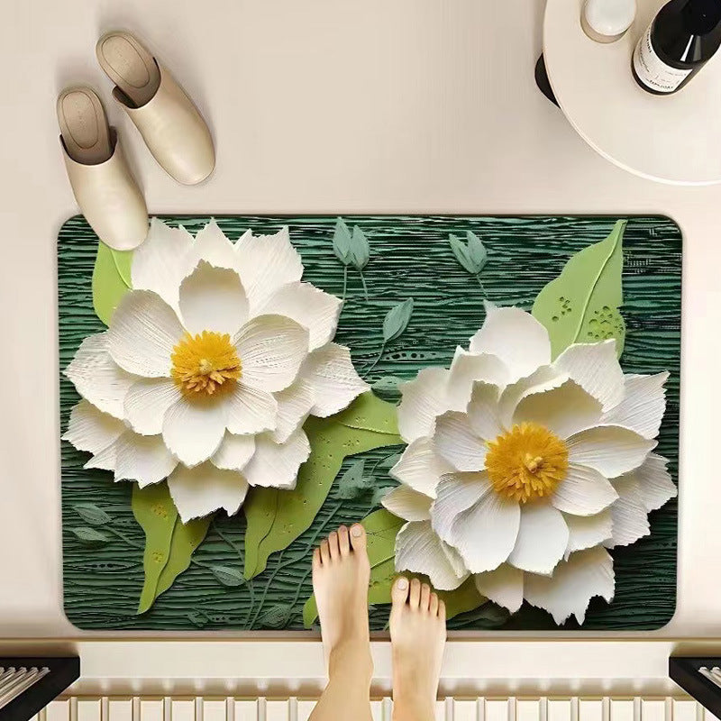 Blumenmotiv Gedächtnis-Schaum Badezimmermatte Karnz