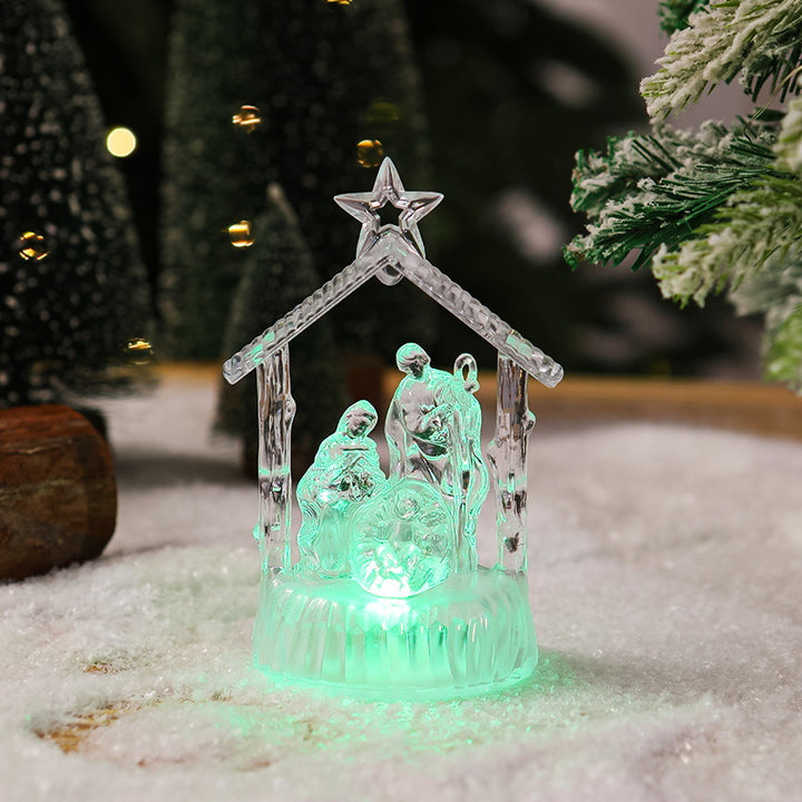 Beleuchtete Weihnachtskrippe mit LED-Effekten Karnz