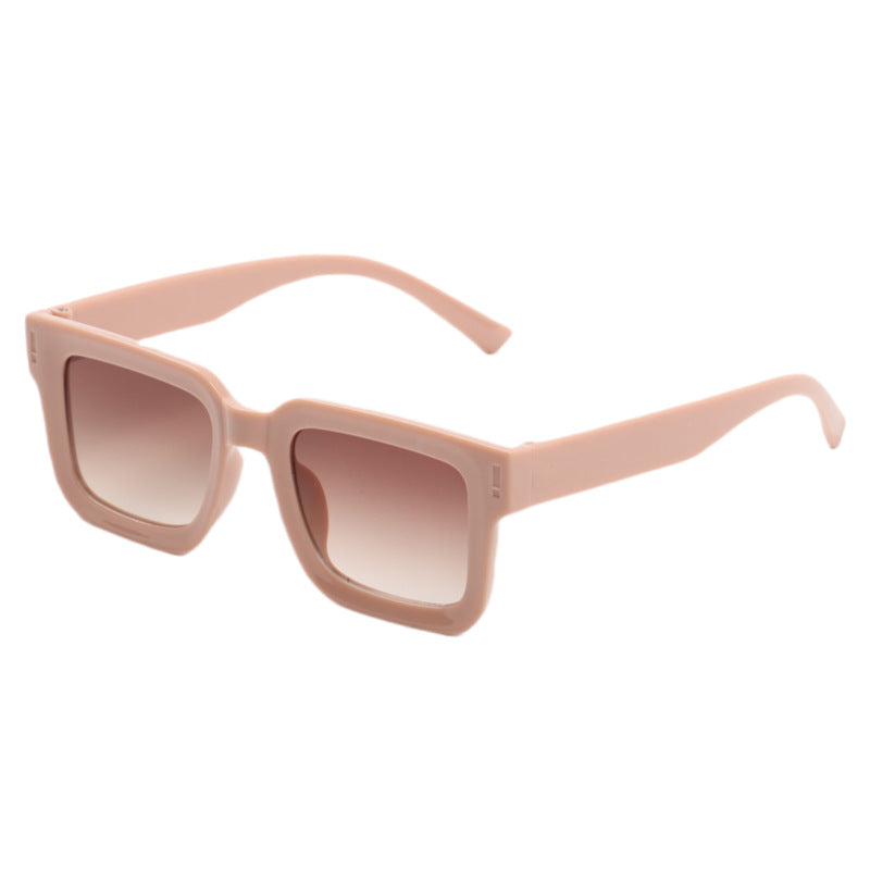 Damen Modische quadratische Sonnenbrille mit soften Linien Karnz