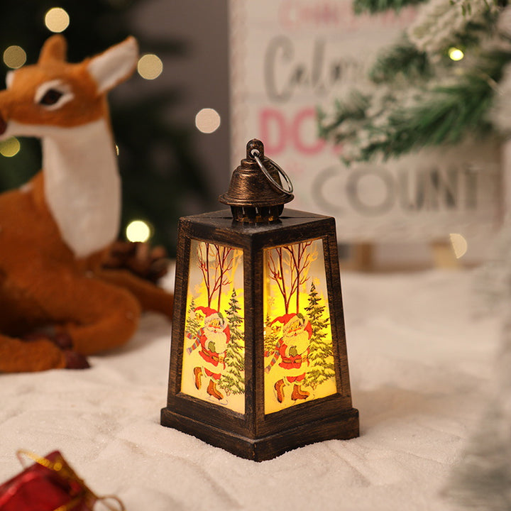 Dekorative Weihnachtslaterne mit Wintermotiven Karnz