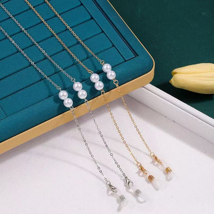 Stylische Perlenbrillekette Karnz