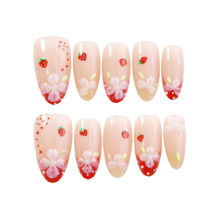 Dekorative florale Press-On Nageldesigns Karnz