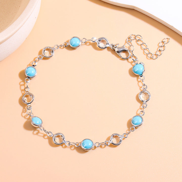 Elegante Perlen Charm Fußkettchen Karnz