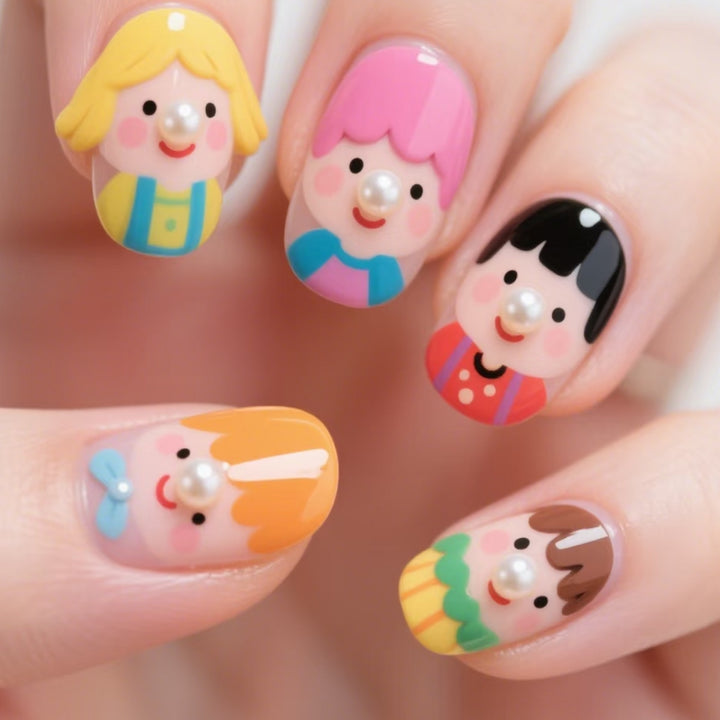 Spaß Charakter Nagelkunst Karnz