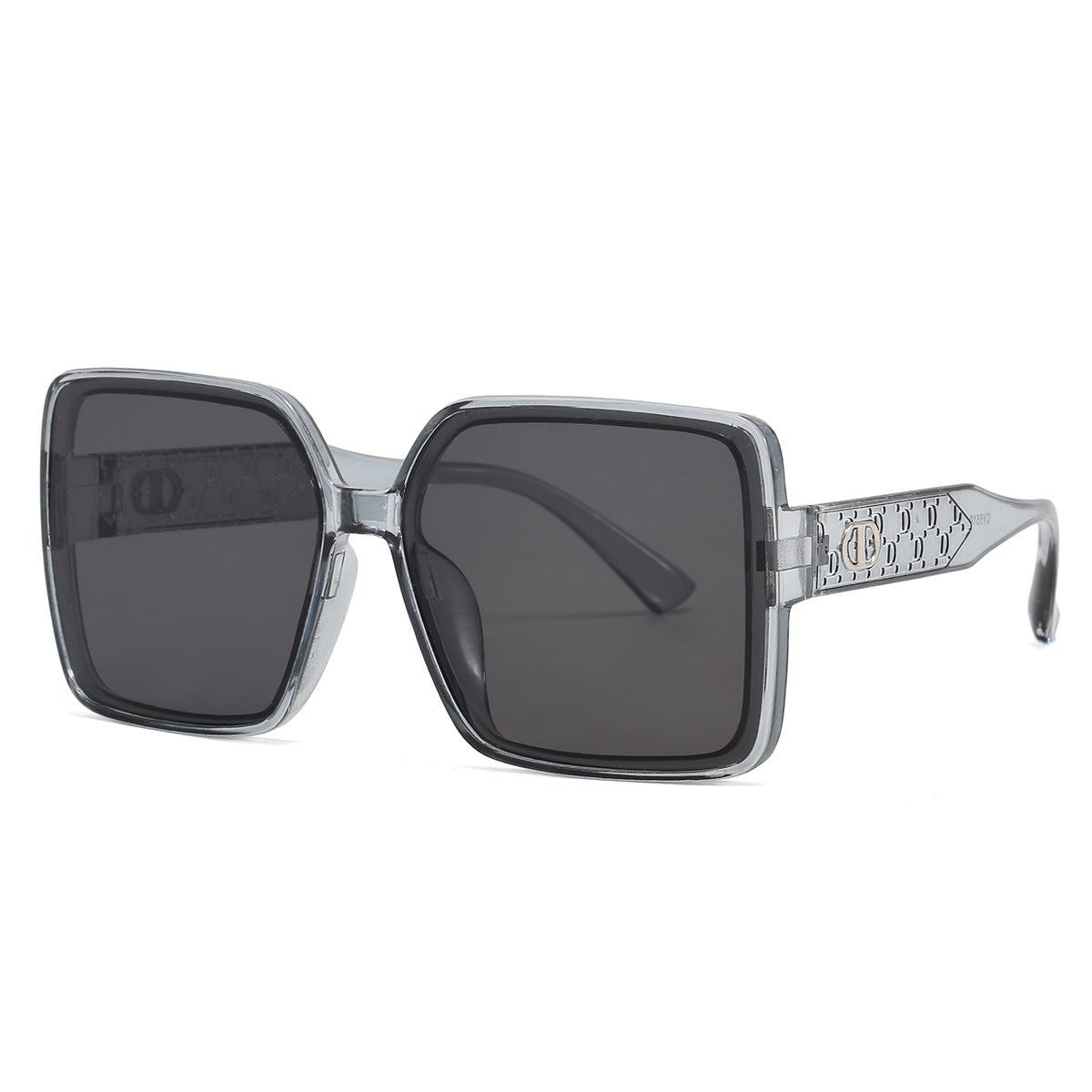 Damen modische quadratische Sonnenbrille mit transparentem Design Karnz