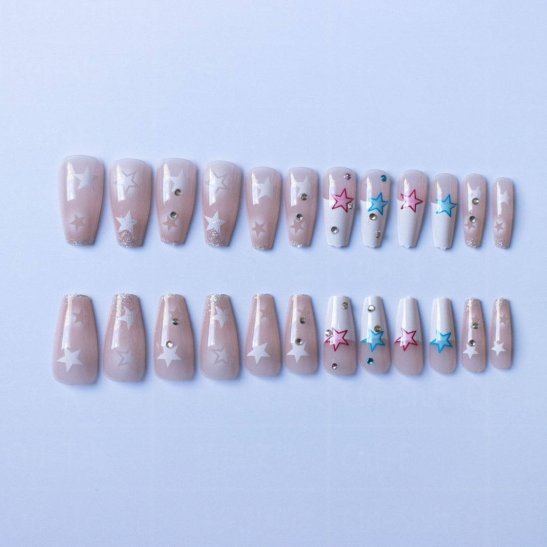 Dekoratives Stern Nagelkunst Design Set
