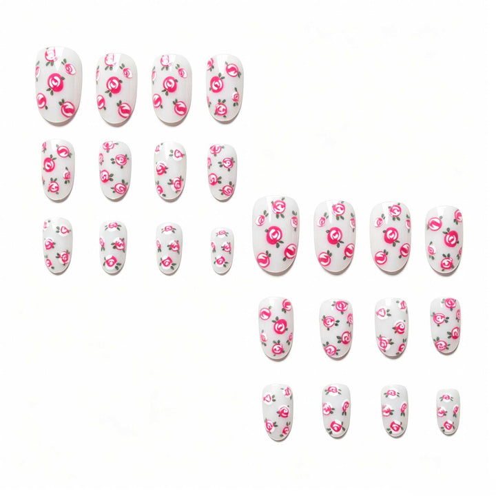 Floral Rose Design Nagelkunst