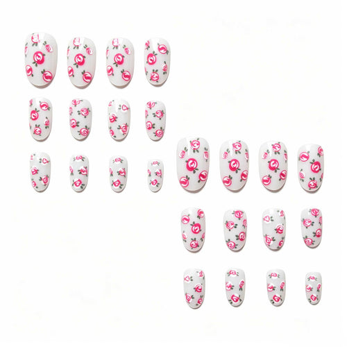Floral Rose Design Nagelkunst