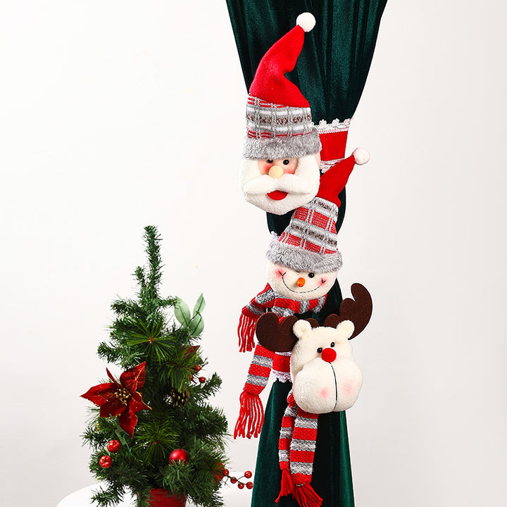 Dekorative Vorhanghalter mit Weihnachtselch-Motiv Karnz