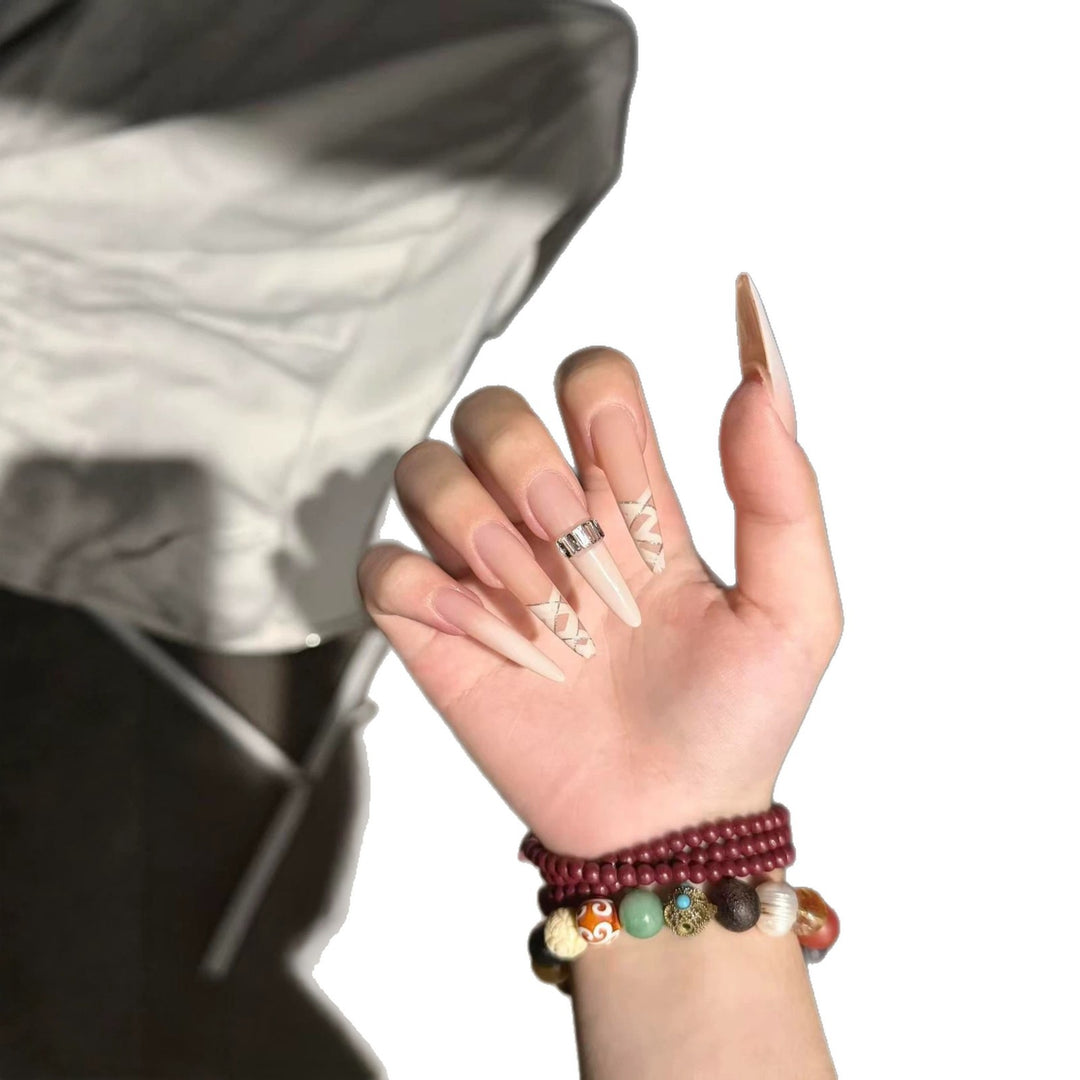 Lange Stiletto Press-On Nagelverlängerungen