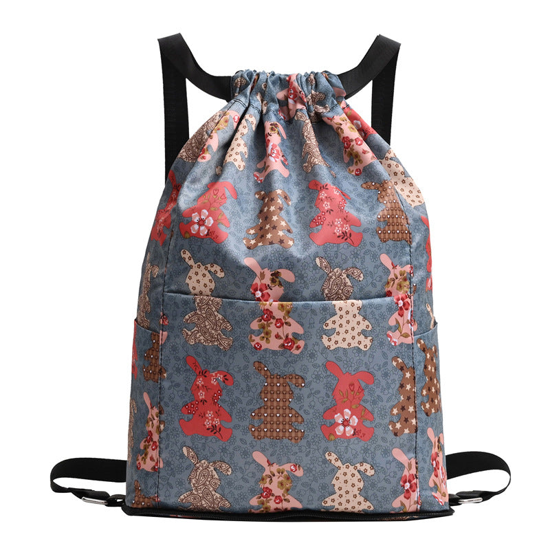 Zugkordel Blumendruck Rucksack Karnz