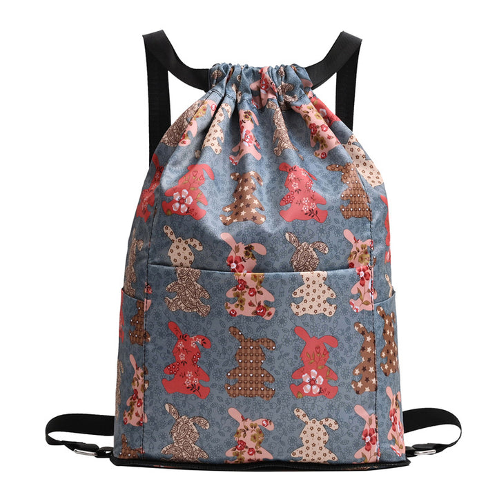 Zugkordel Blumendruck Rucksack Karnz