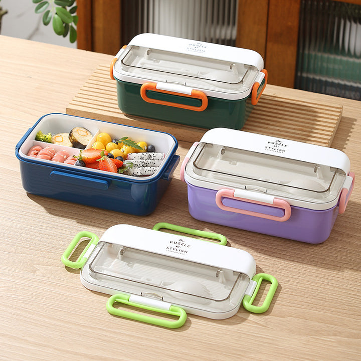 Mehrfach-Compartments Lunch Box mit integriertem Besteckset