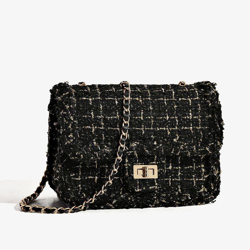 Texturierte Kettenriemen Schultertasche Karnz