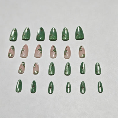 Botanische Florale Press-On Nagelspitzen Karnz
