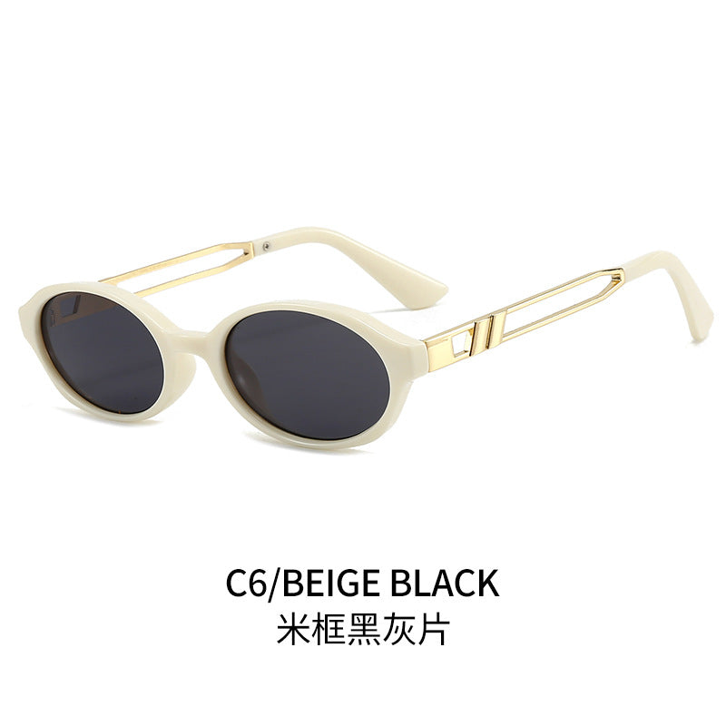 Damen Elegante Sonnenbrille im luxuriösen Schildpattdesign mit goldenen Metallakzenten Karnz