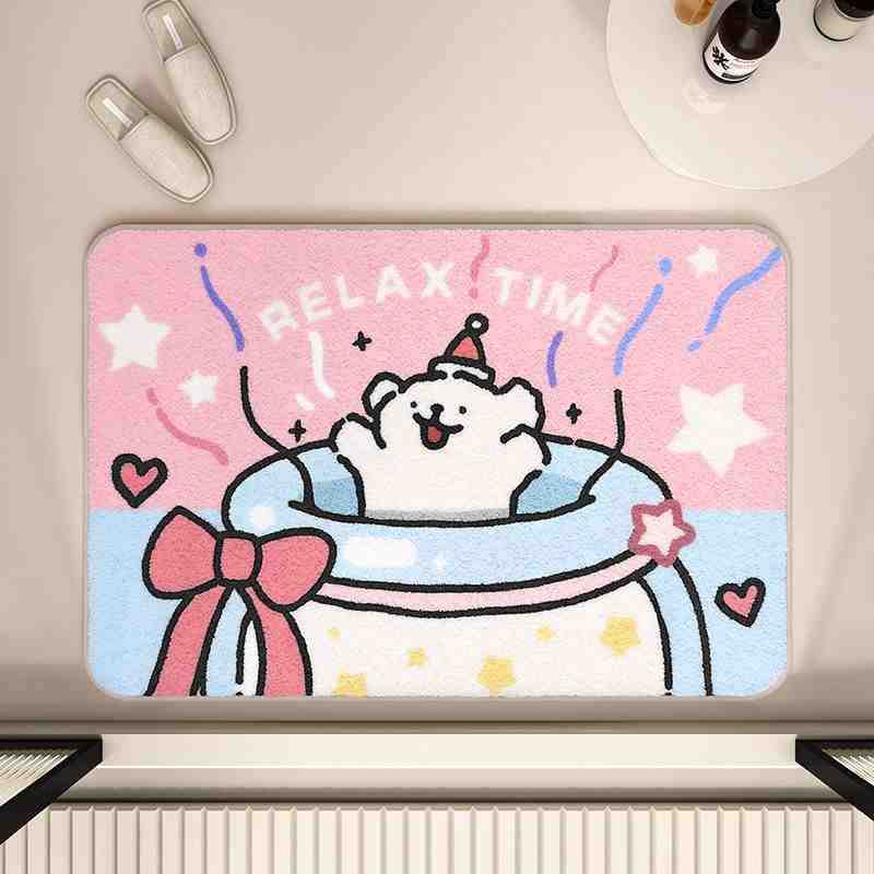 Verspielt cartoon-themed Badematte