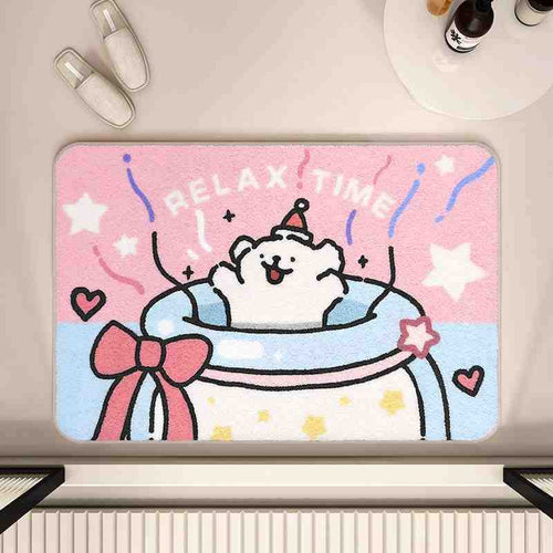 Verspielt cartoon-themed Badematte
