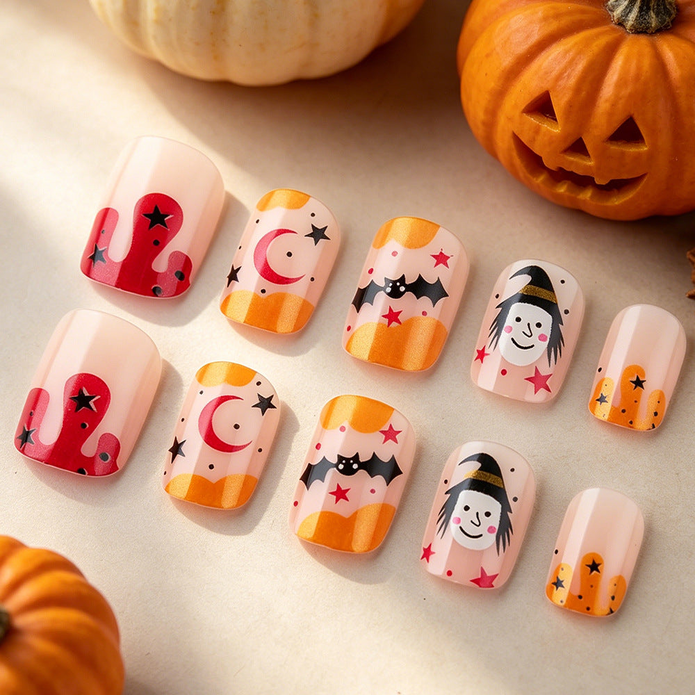 Verspielt Halloween-Themen Press-On Nagelkunst Set Karnz
