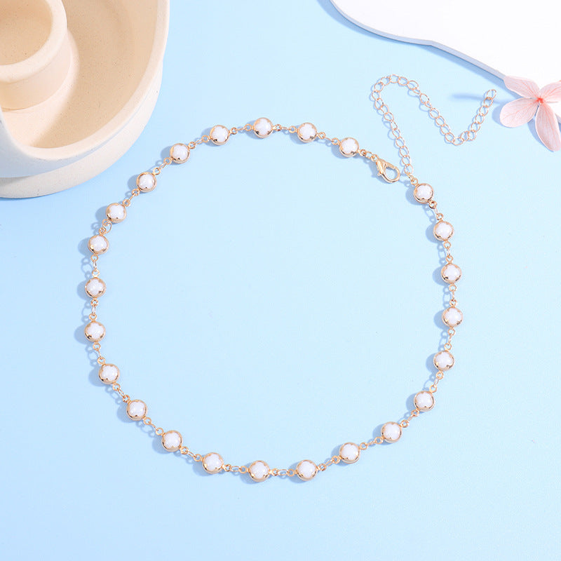 Floral Charm Choker Halskette Karnz 1788164322
