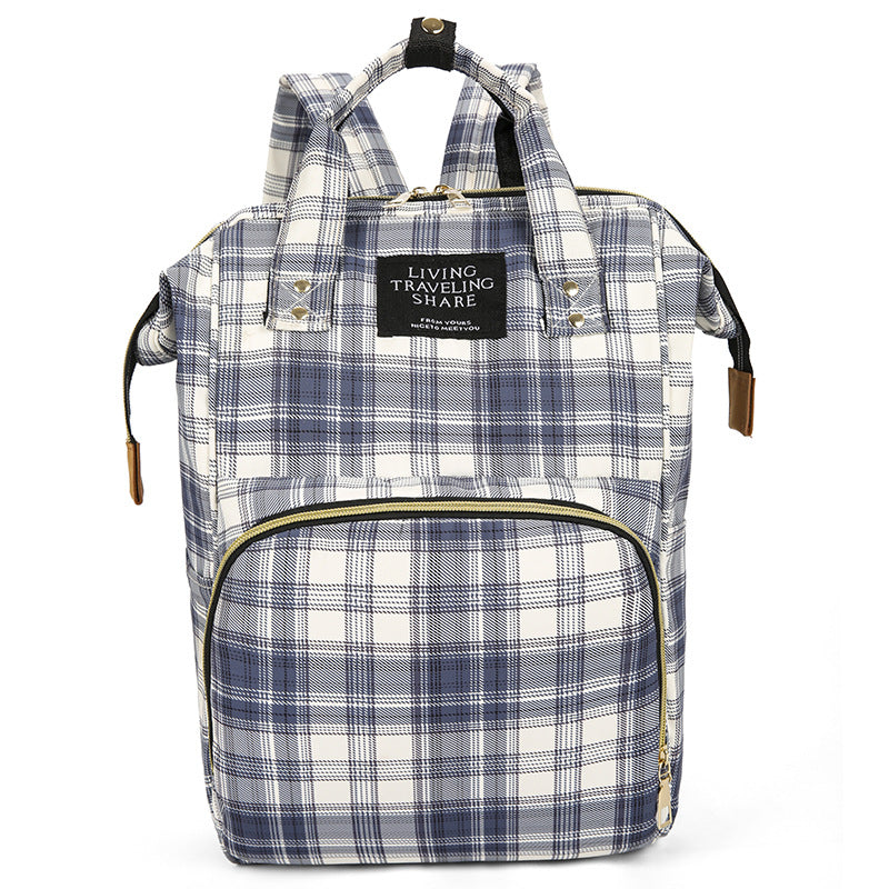 Karierter Muster Reisek backpack Karnz