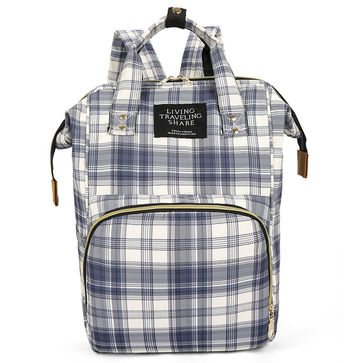 Karierter Muster Reisek backpack Karnz