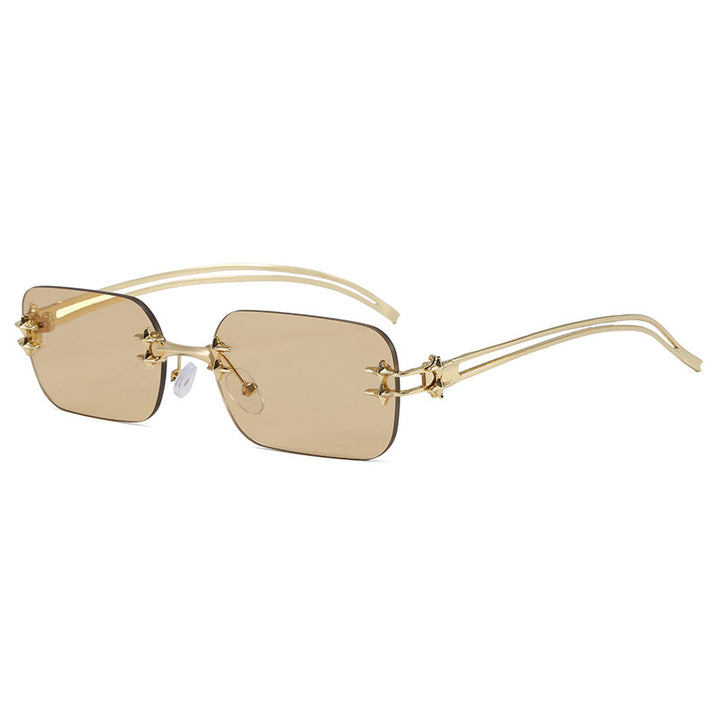 Modische Metall-Sonnenbrille mit Rechteckigem Rahmen Karnz