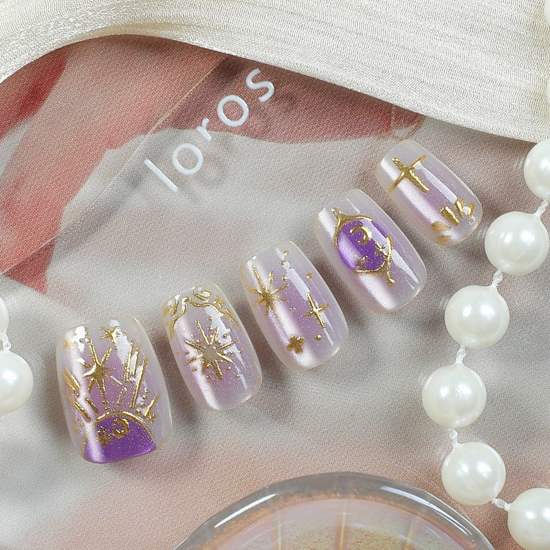 Himmlisches Design Press-On-Nägel Set