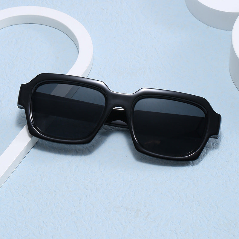 Damen modische stilvolle quadratische Sonnenbrille mit kontrastierendem Rahmen Karnz