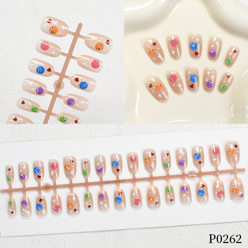 Verspieltes Cartoon-Fisch-Design Press-On Nagelset Karnz