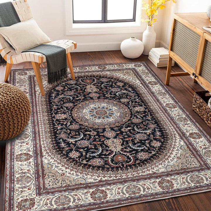 Vintage-inspirierter floraler Teppich