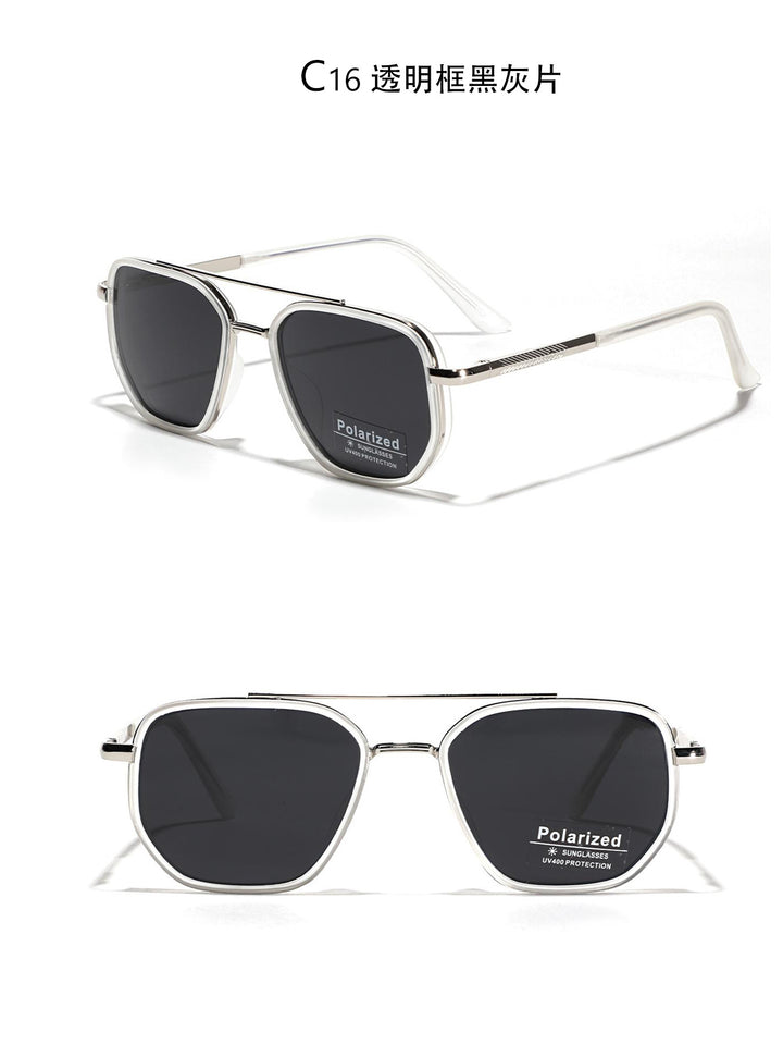 Damen Quadratische Sonnenbrille mit polarisierten Gläsern und elegantem Metallrahmen Karnz